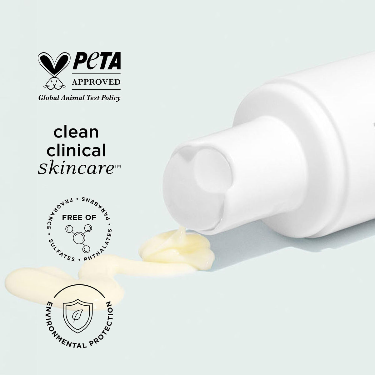 IMAGE Skincare bottle on bathroom counter with towel, lifestyle routine convenience benefit