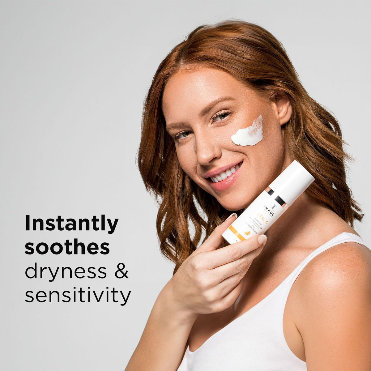 IMAGE Skincare open jar showing visible crème ready to apply for immediate moisture