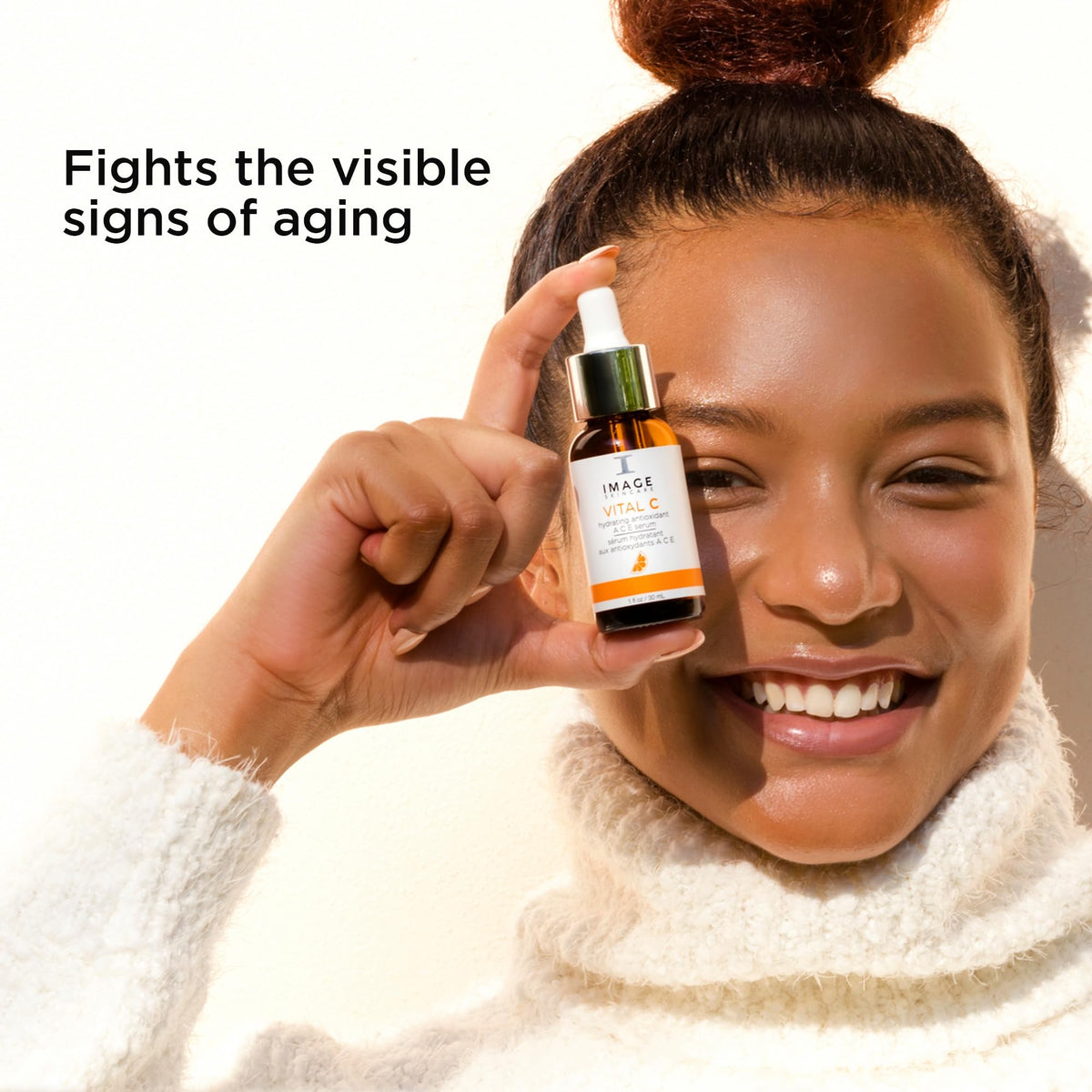 IMAGE Skincare serum texture close-up highlighting lightweight absorption