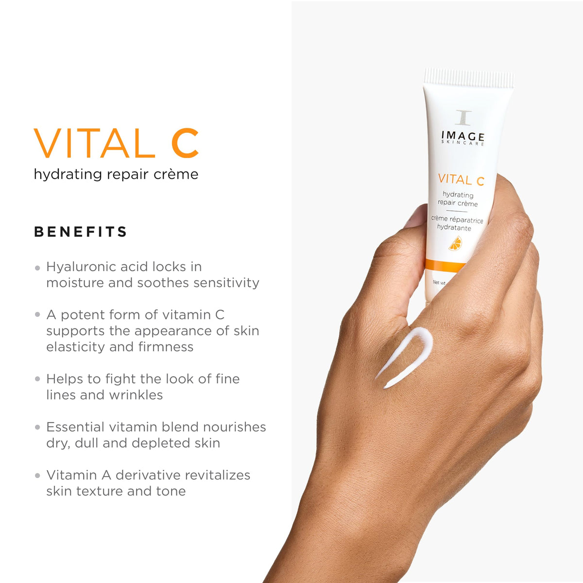 IMAGE Skincare set in hand illustrating travel-size convenience and portability