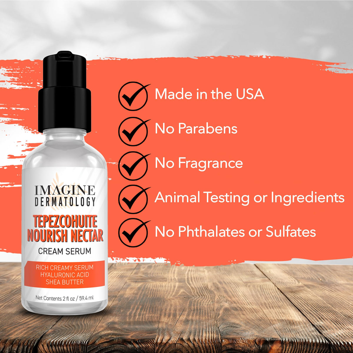 Imagine Dermatology cream texture close-up displaying rich moisturizing consistency