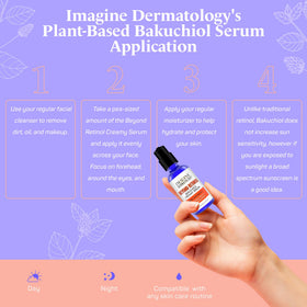Imagine Dermatology serum on bathroom vanity conveying daily routine and subtle scent