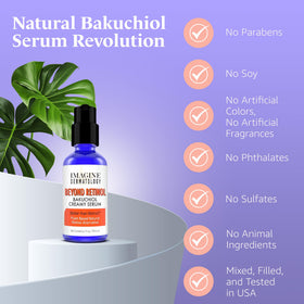 Imagine Dermatology creamy bakuchiol texture close-up demonstrating smooth application