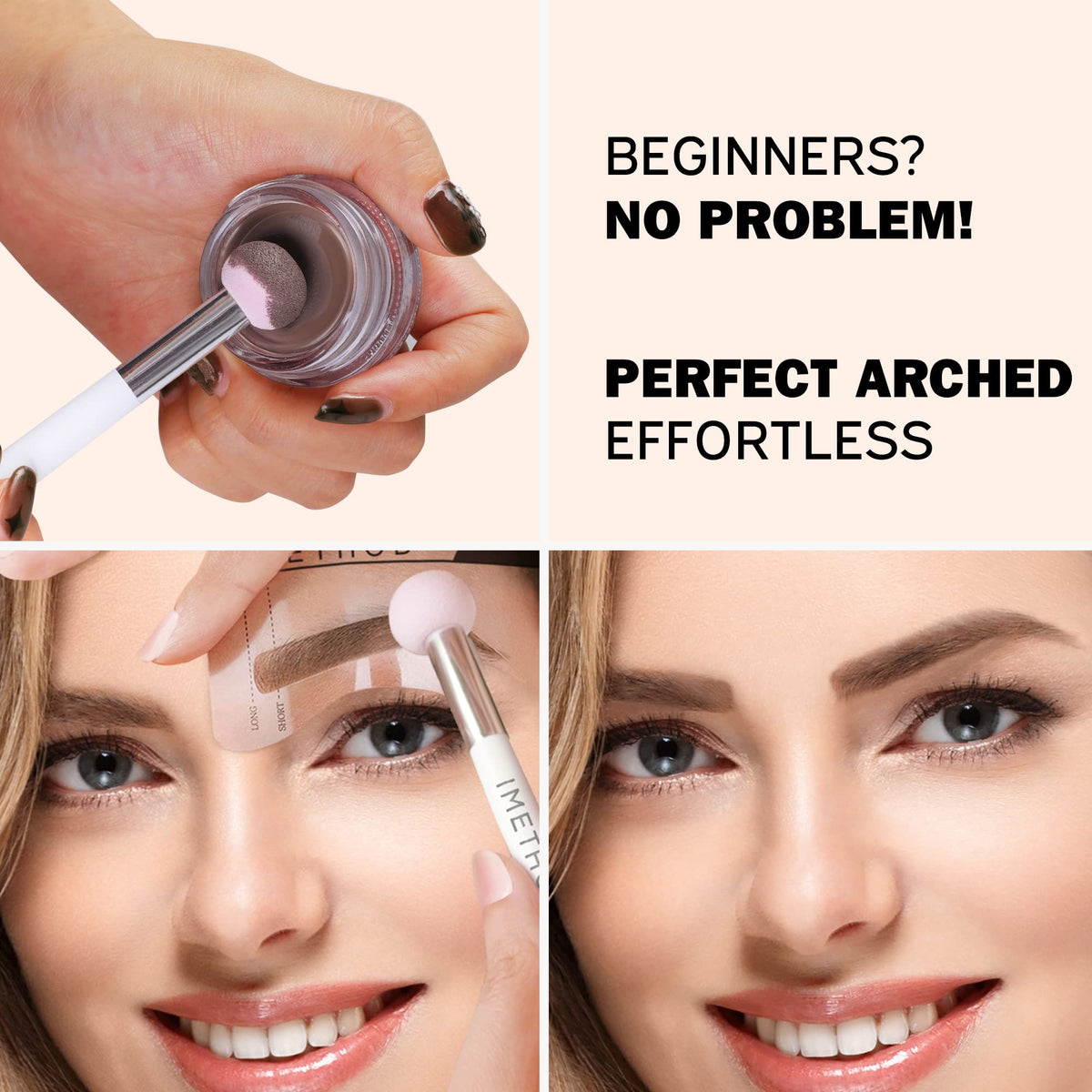 iMethod dual-ended angled brush detail for precise shaping and soft blending benefits