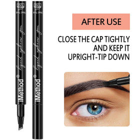 iMethod before and after brows showing fuller natural-looking eyebrow benefit