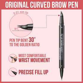 iMethod application on eyebrow shows hair-like strokes and realistic finish