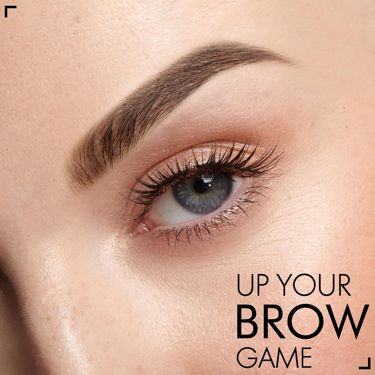 iMethod brow stamp in use demonstrating quick symmetrical brow results on model