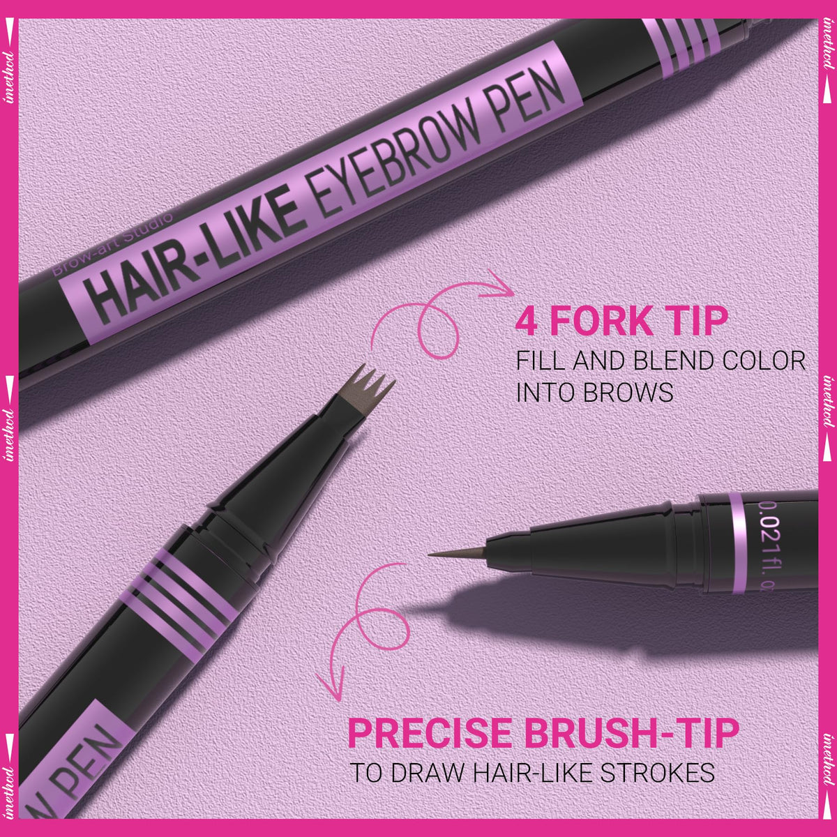 iMethod pen inside a purse for on-the-go touch-ups and travel convenience benefit