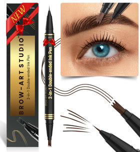 iMethod brow pencil front packaging showing product and dark brown shade benefit