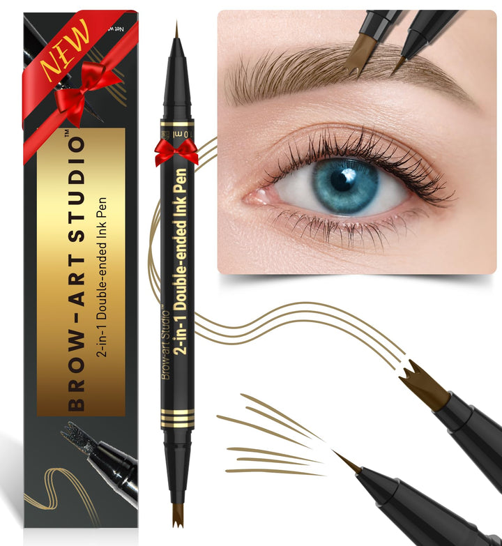 iMethod brow pencil front view showing packaging and dual ends for easy use