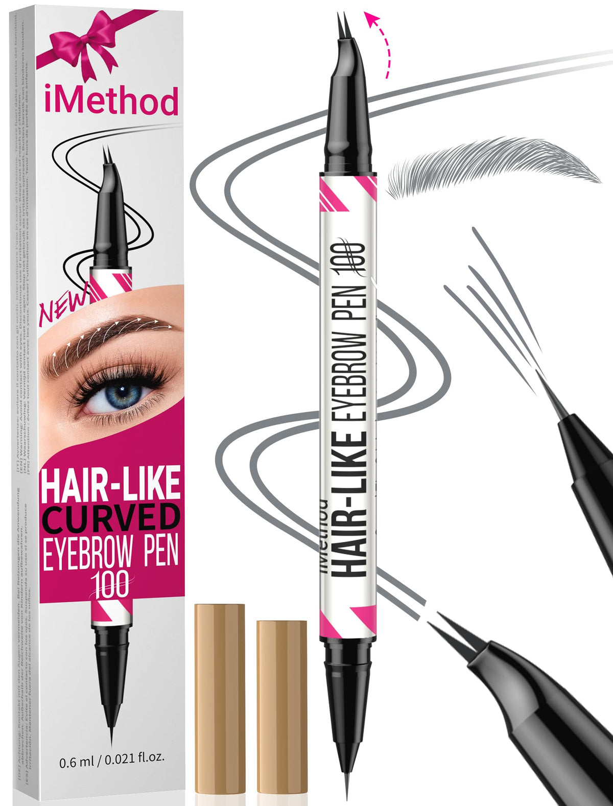 iMethod product front view showing dual-ended pen and grey shade benefits