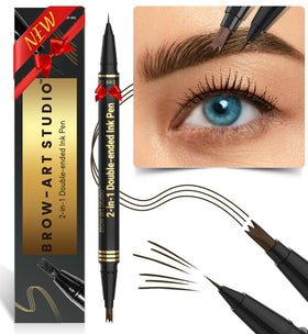 iMethod dual-ended brow pen front view showing both tips for precise shaping