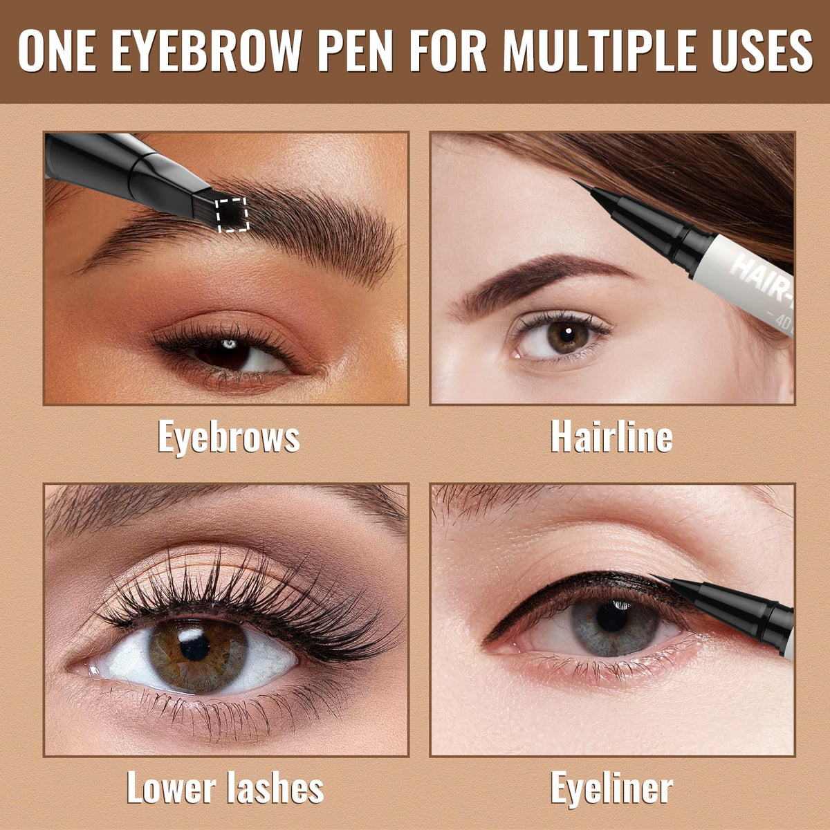 iMethod eyebrow pen blonde in hand size comparison highlights travel-friendly convenience
