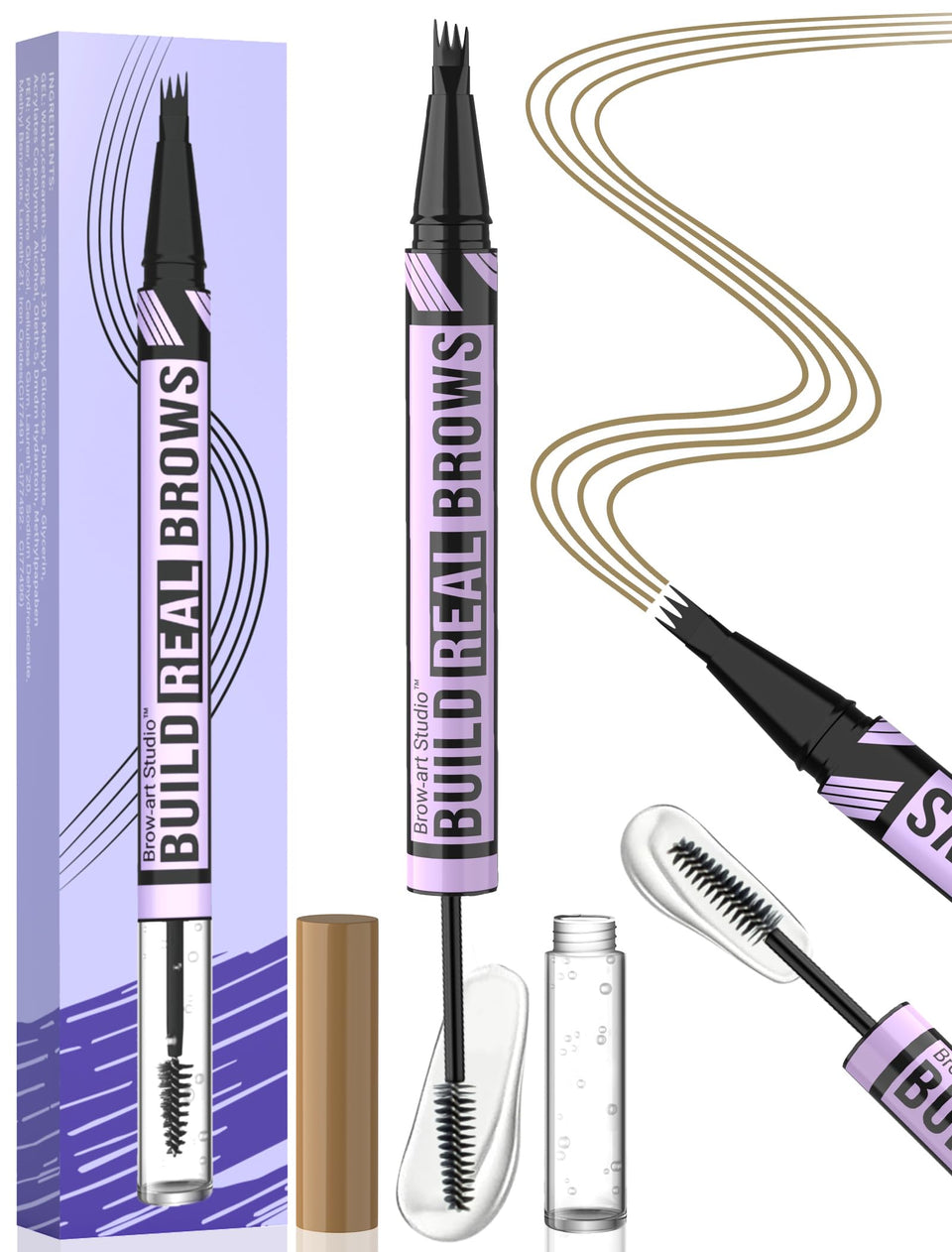 iMethod eyebrow pen front packaging showing dual-ended tool and shade