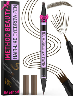 iMethod eyebrow pen front packaging showing product and shade benefits