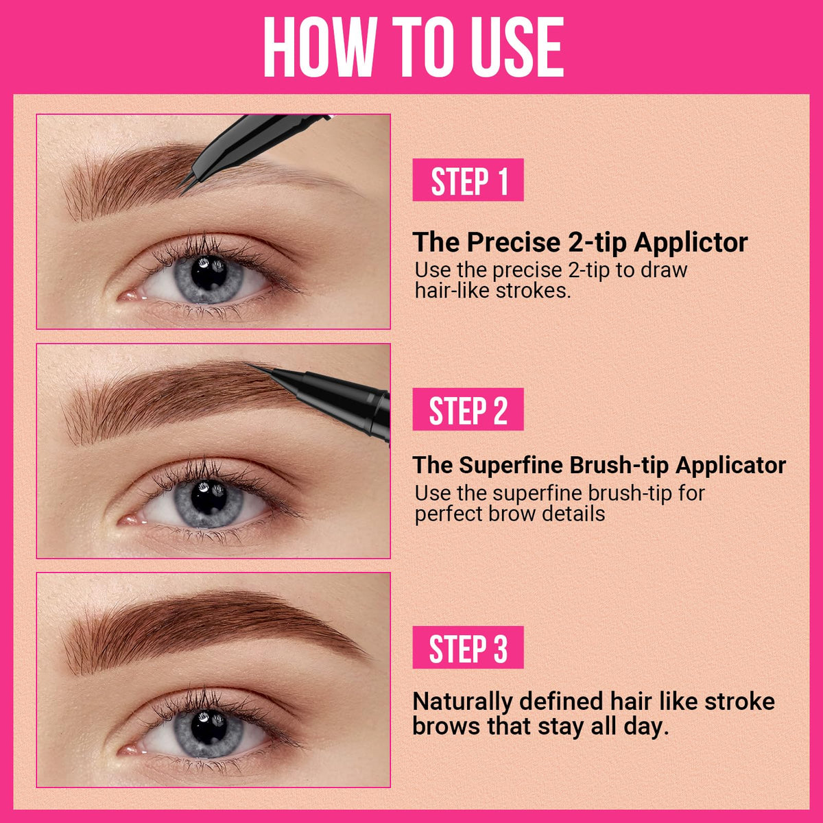 iMethod applied by user shaping brows for quick everyday touch-ups