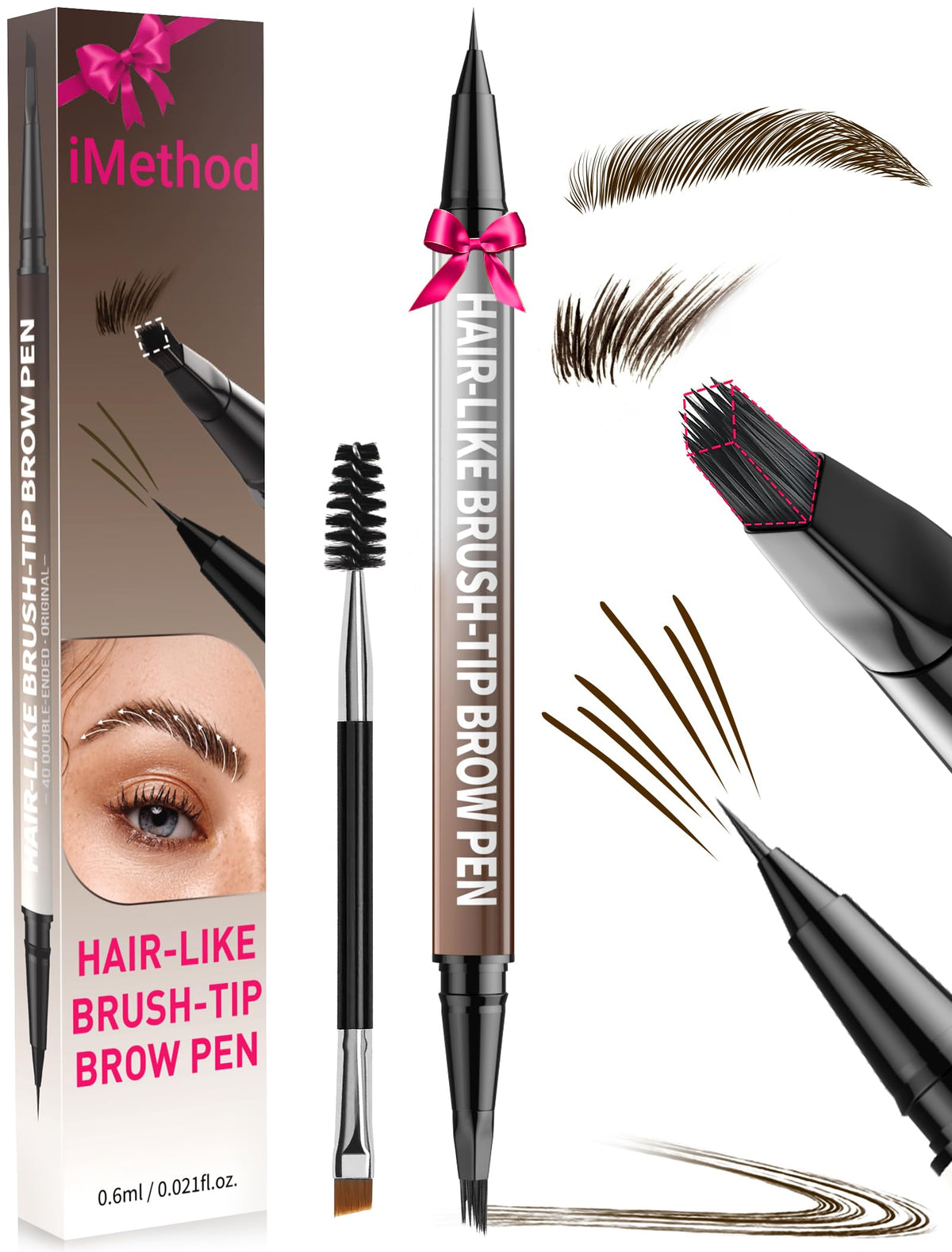 iMethod packaging and label shows product info and shade identification benefit