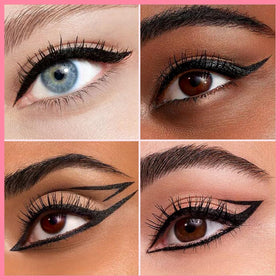 iMethod pen in use drawing a winged eyeliner demonstrating smooth application
