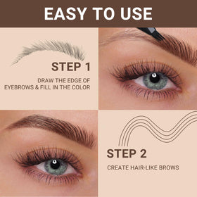 iMethod eyebrow pen flat lay in a travel bag showing portability and on-the-go touch-ups