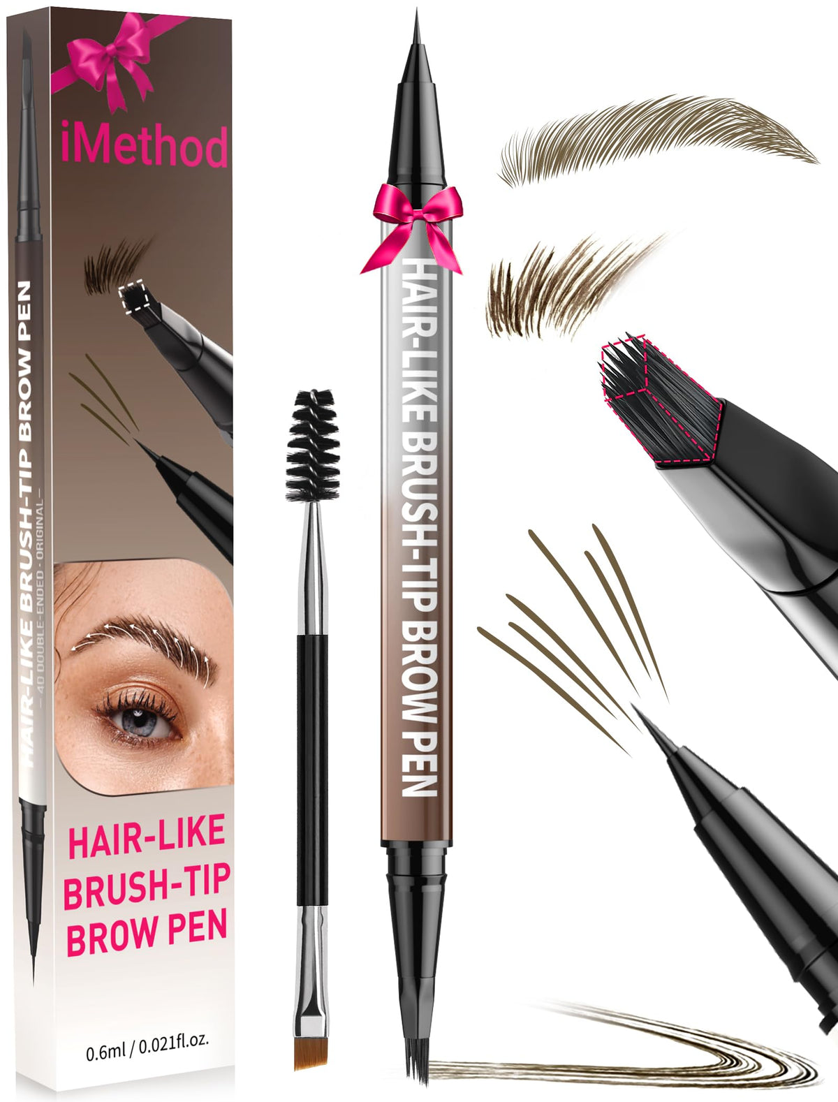 iMethod pencil shown beside coin demonstrating compact travel-friendly size