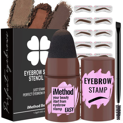 iMethod stamp front packaging showing full brow kit and easy use