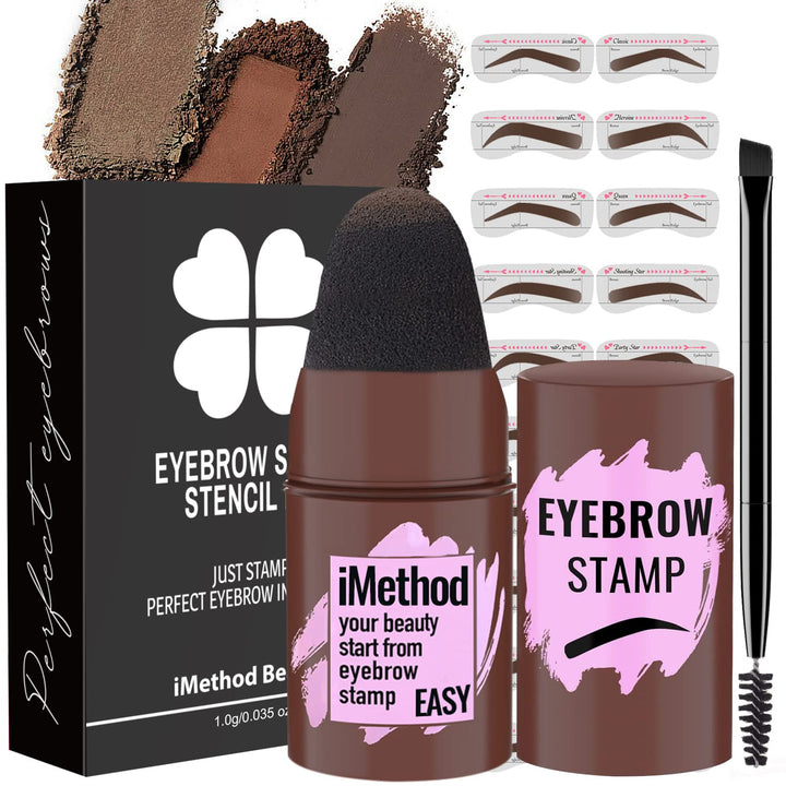 iMethod stamp front packaging showing full brow kit and easy use