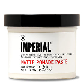 Imperial Barber Grade matte pomade front jar showing clean packaging and brand