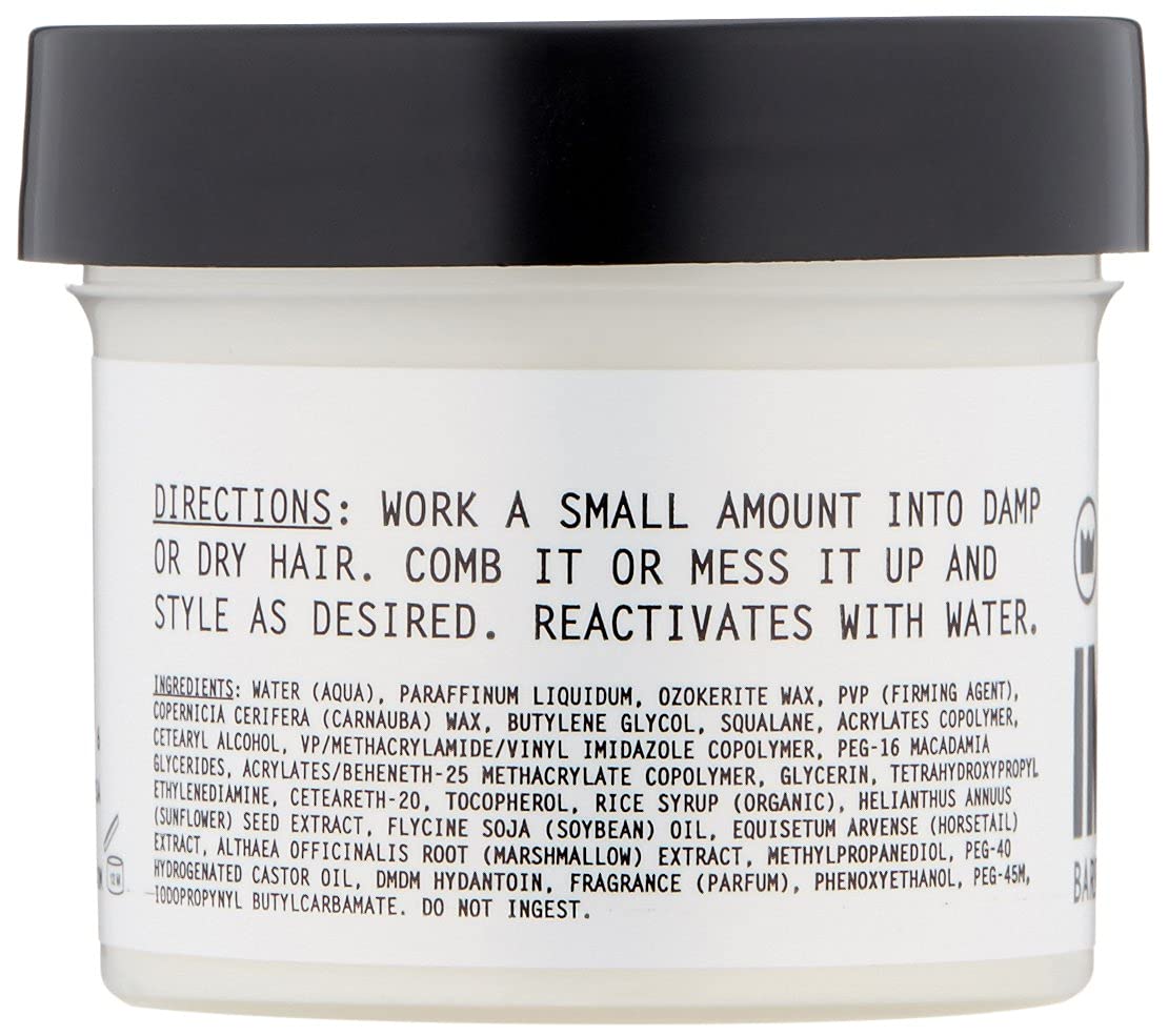Imperial Barber matte paste open jar texture close-up highlighting pliable paste