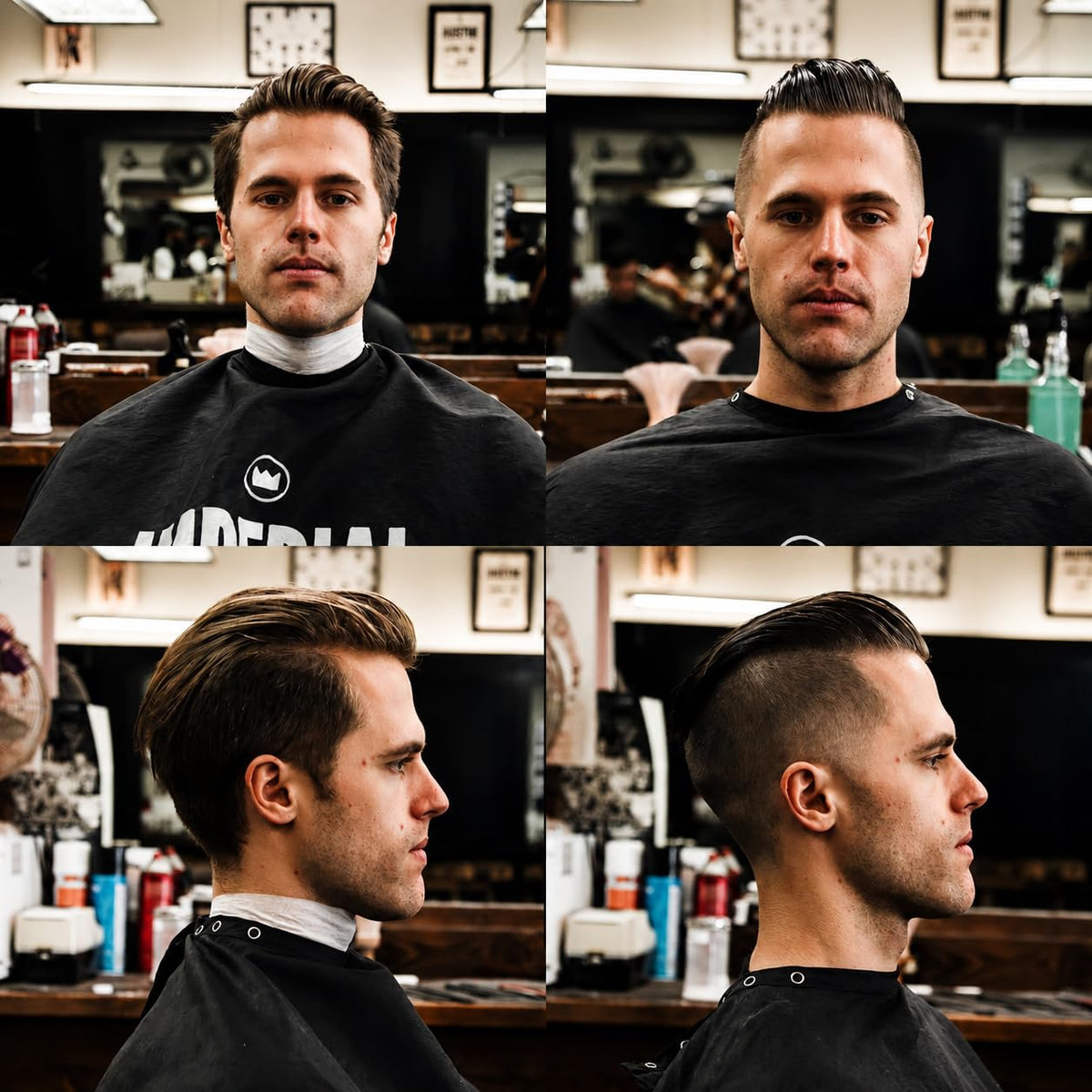 Imperial Barber Grade Products applying with comb for precise shaping and control