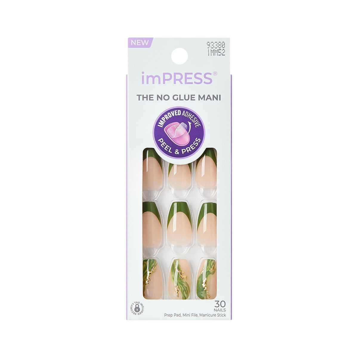 imPRESS front packaging showing Ballerina green design and secure kit contents