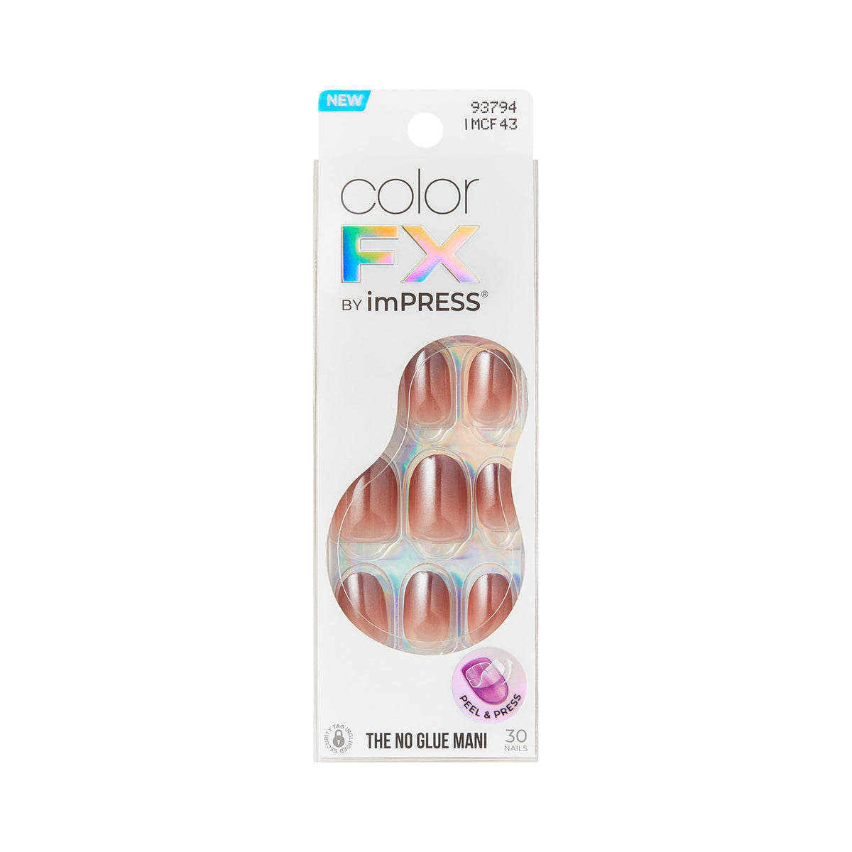 imPRESS front packaging showing Blissful Radiance set and included tools for quick manicure