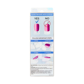 imPRESS nails on fingers beside a coin to show scale and realistic length