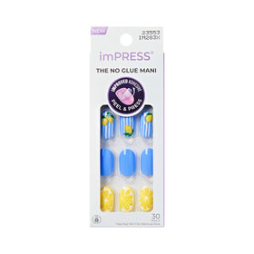 imPRESS front packaging showing Cherie blue nails and included tools for easy selection