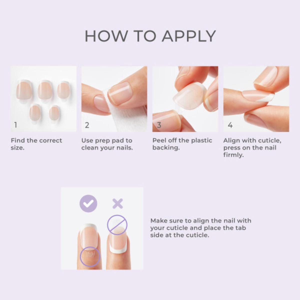 imPRESS size comparison showing multiple nail sizes for accurate fitting benefit