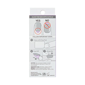 imPRESS prep pad and instruction sheet showing clean application benefit