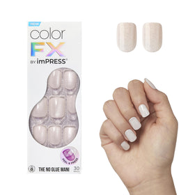 imPRESS front packaging showing Rebel light pink squoval chrome finish and kit contents