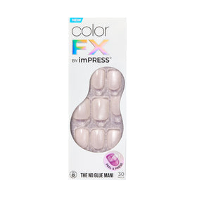 imPRESS closeup of right hand nails on model showing high-gloss pearlescent depth