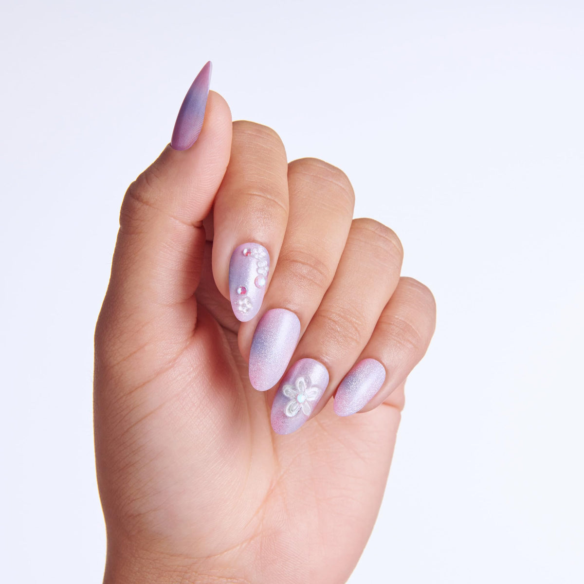 imPRESS close-up of "Pick Me First" design highlighting textured pink finish