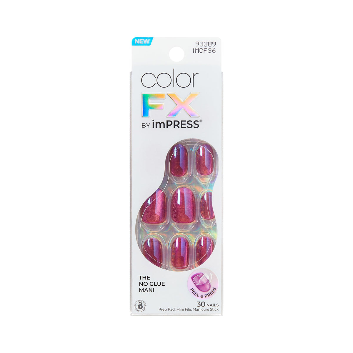 imPRESS front packaging showing colorFX pearlescent pink kit and benefits