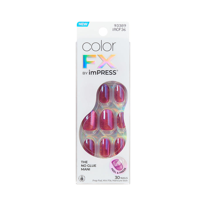 imPRESS front packaging showing colorFX pearlescent pink kit and benefits