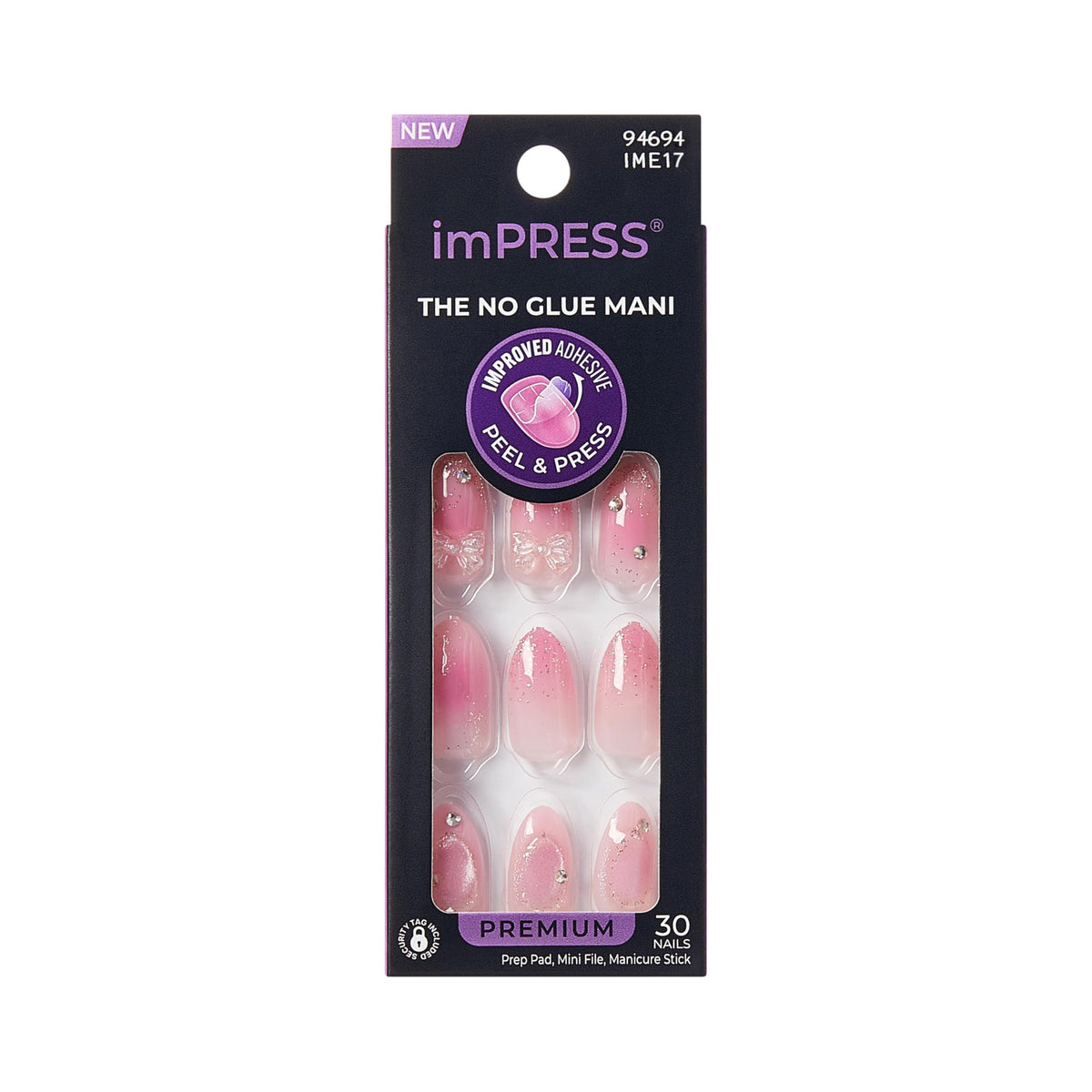 imPRESS front packaging showing Venus pink nails and kit benefits