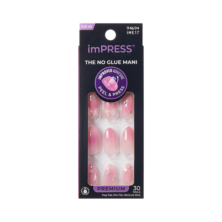 imPRESS front packaging showing Venus pink nails and kit benefits