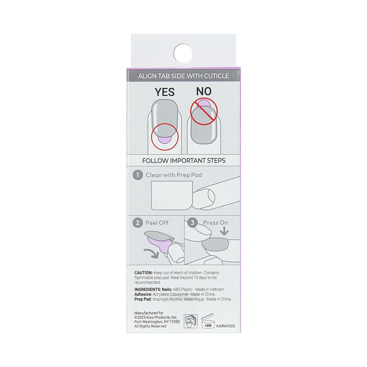 imPRESS instruction sheet and backing stickers for easy use