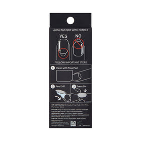 imPRESS instruction sheet and prep pad for clean long-lasting adhesion