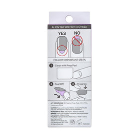 imPRESS packaging back label showing instructions for simple use