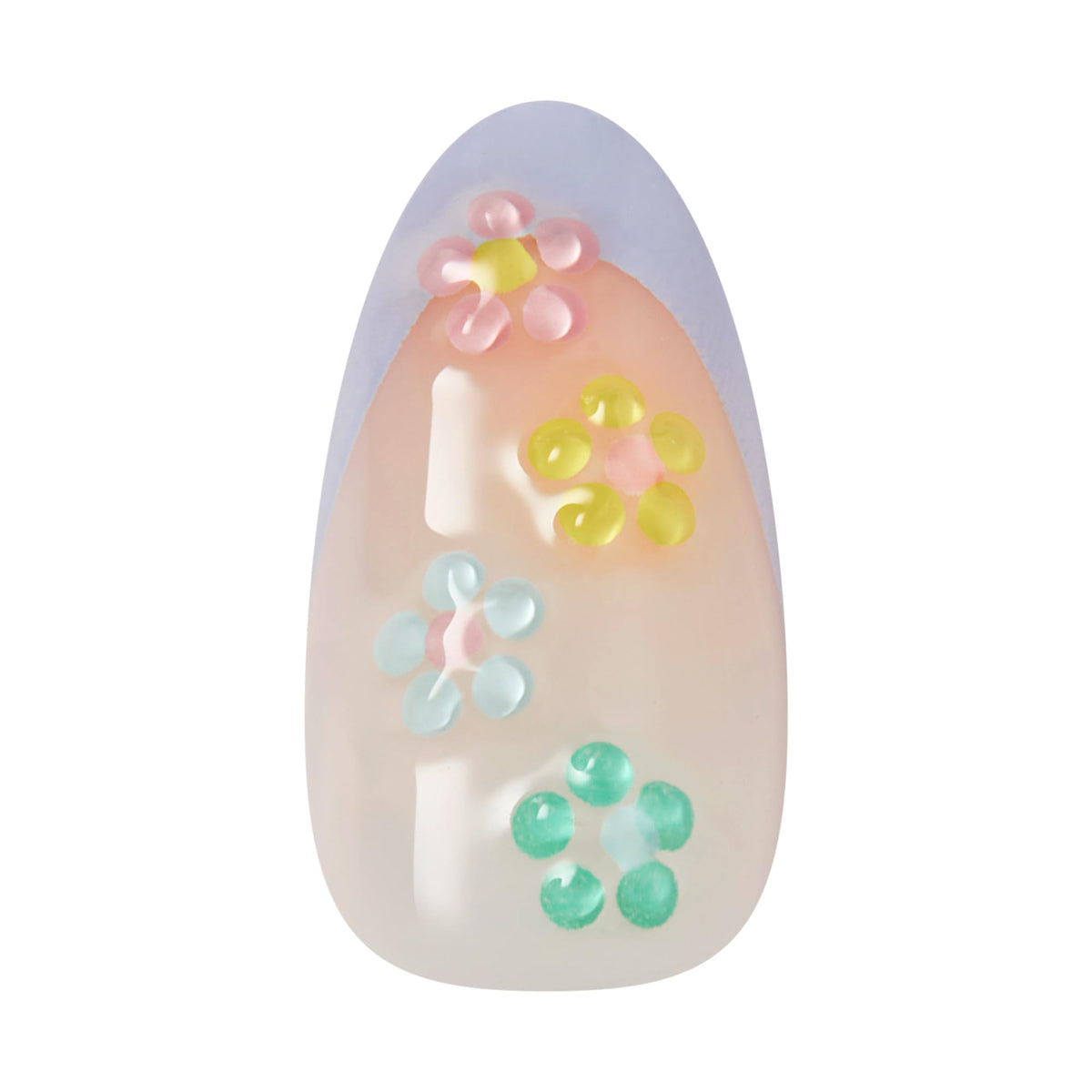 imPRESS pre-applied adhesive liner on nail showing peel-and-press convenience