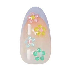 imPRESS pre-applied adhesive liner on nail showing peel-and-press convenience