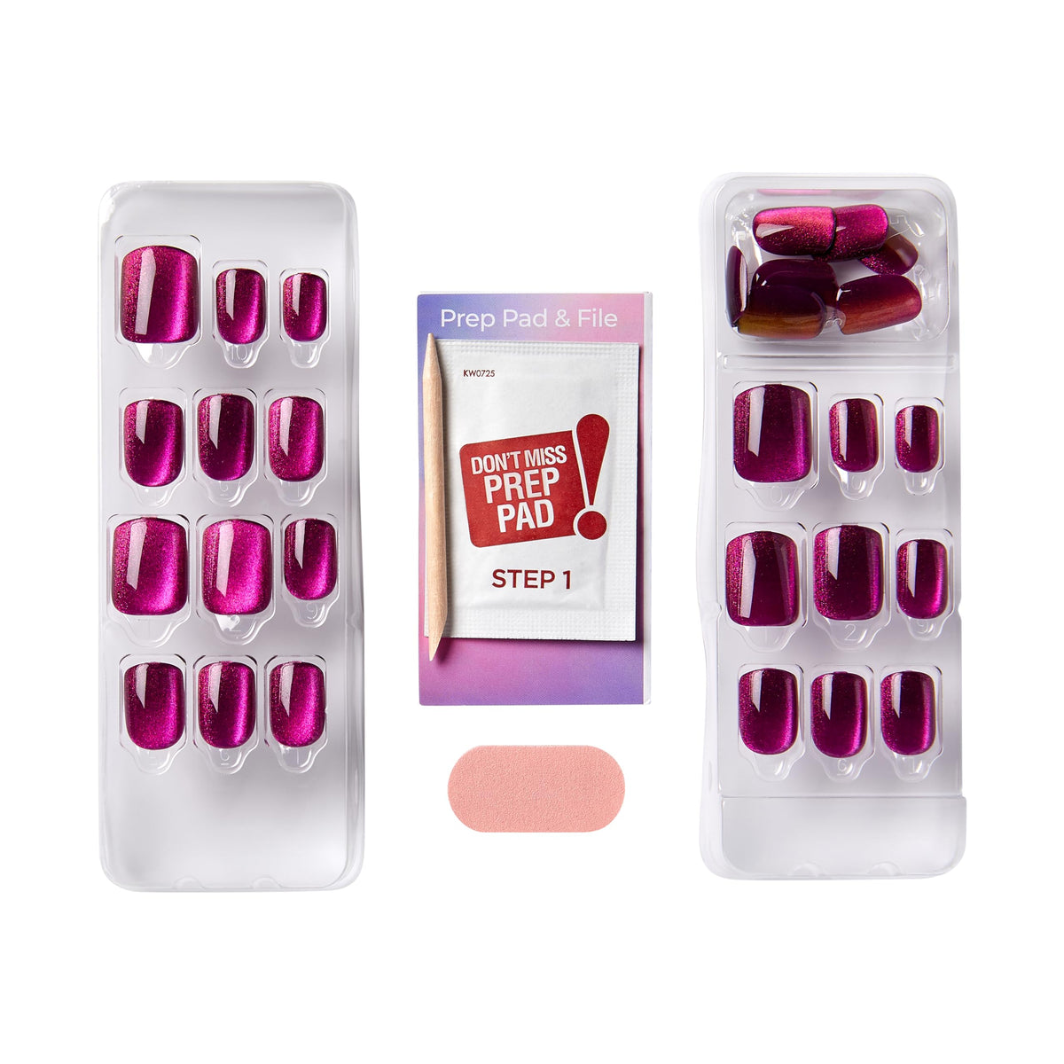 imPRESS nails on hand next to coin showing size fit and realistic scale