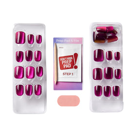 imPRESS nails on hand next to coin showing size fit and realistic scale