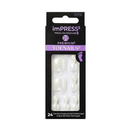 imPRESS front packaging showing sparkling white pedi kit for quick salon look